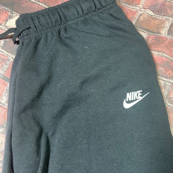 Nike Womens Jogger Pants Size L Black Fleece Pull On Drawstring Activewear - Picture 3 of 7